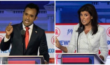 Vivek Ramaswamy Keeps Calm As Nikki Haley Heckles Him At GOP Debate